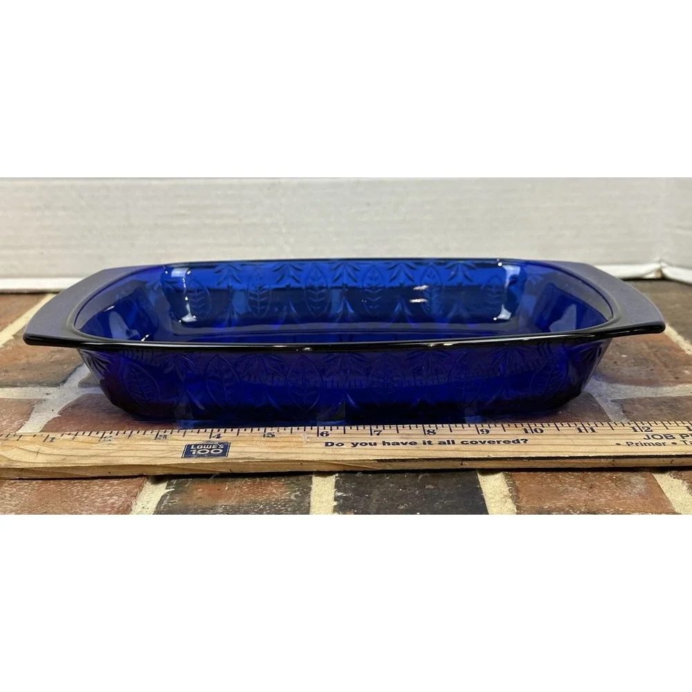 Vintage 70s Avon Royal Sapphire Cobalt Blue Pressed Glass 13